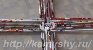 Плетение корзинки из бумажной лозы