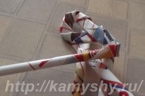 Плетение корзинки из бумажной лозы