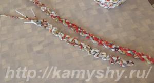 Плетение корзинки из бумажной лозы