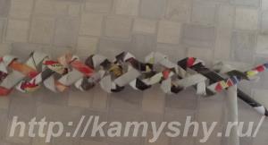 Плетение корзинки из бумажной лозы